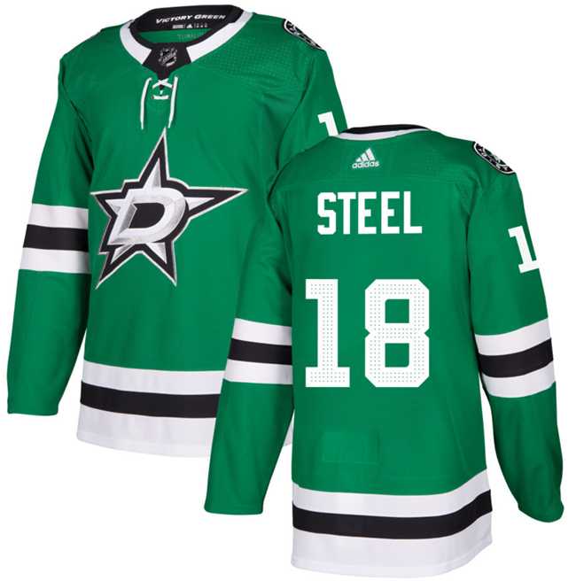 Mens Dallas Stars #18 Sam Steel Green Stitched Jersey->dallas stars->NHL Jersey
